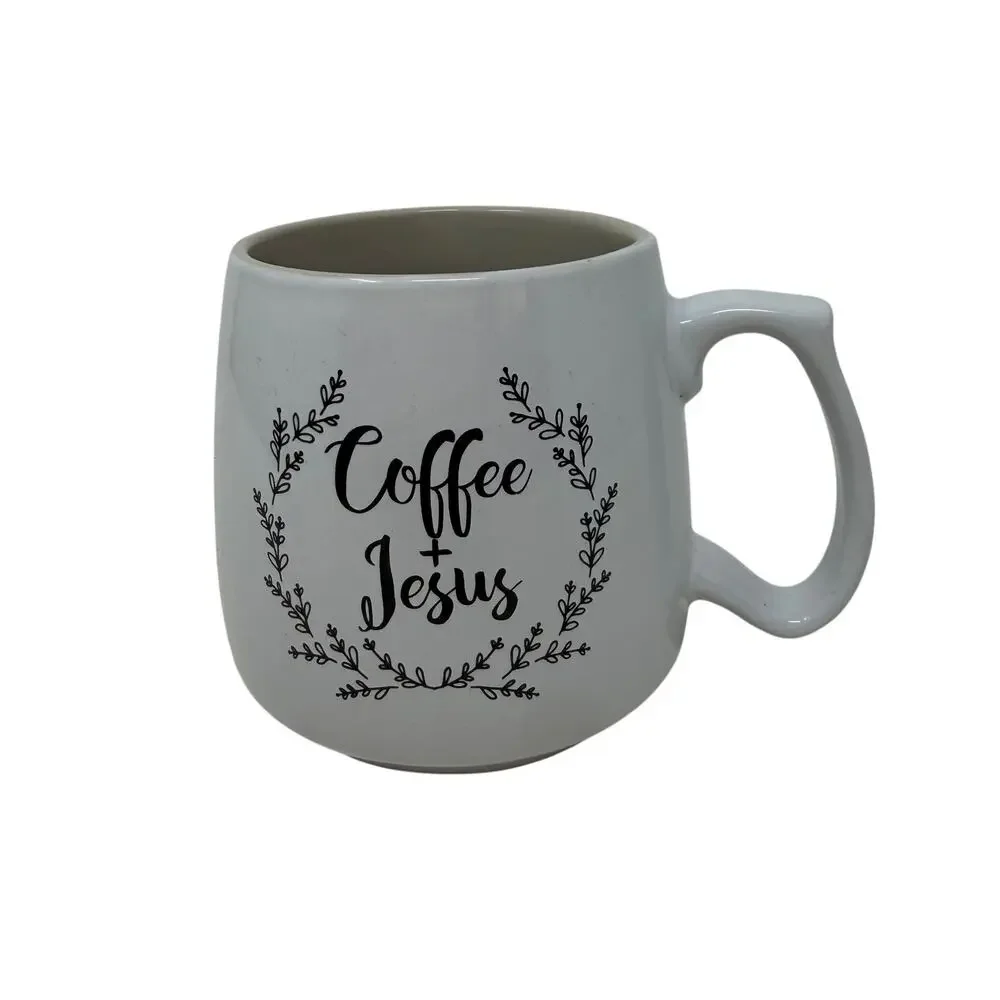 Ceramic Faith-Inspired Coffee + Jesus Coffee Mug